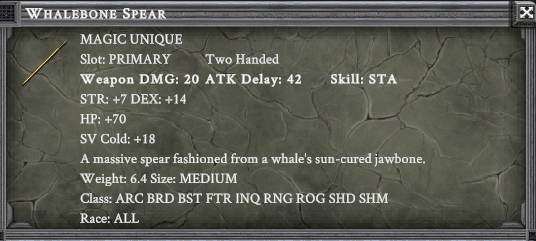 WHALEBONE SPEAR item card